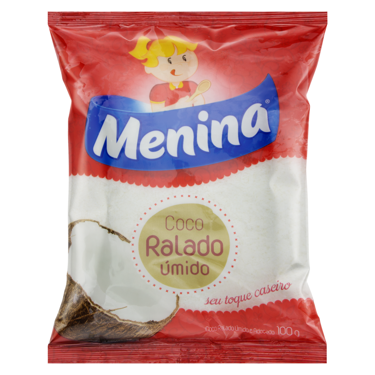 imagem de COCO RALADO MENINA 100G ÚMIDO ADOÇADO