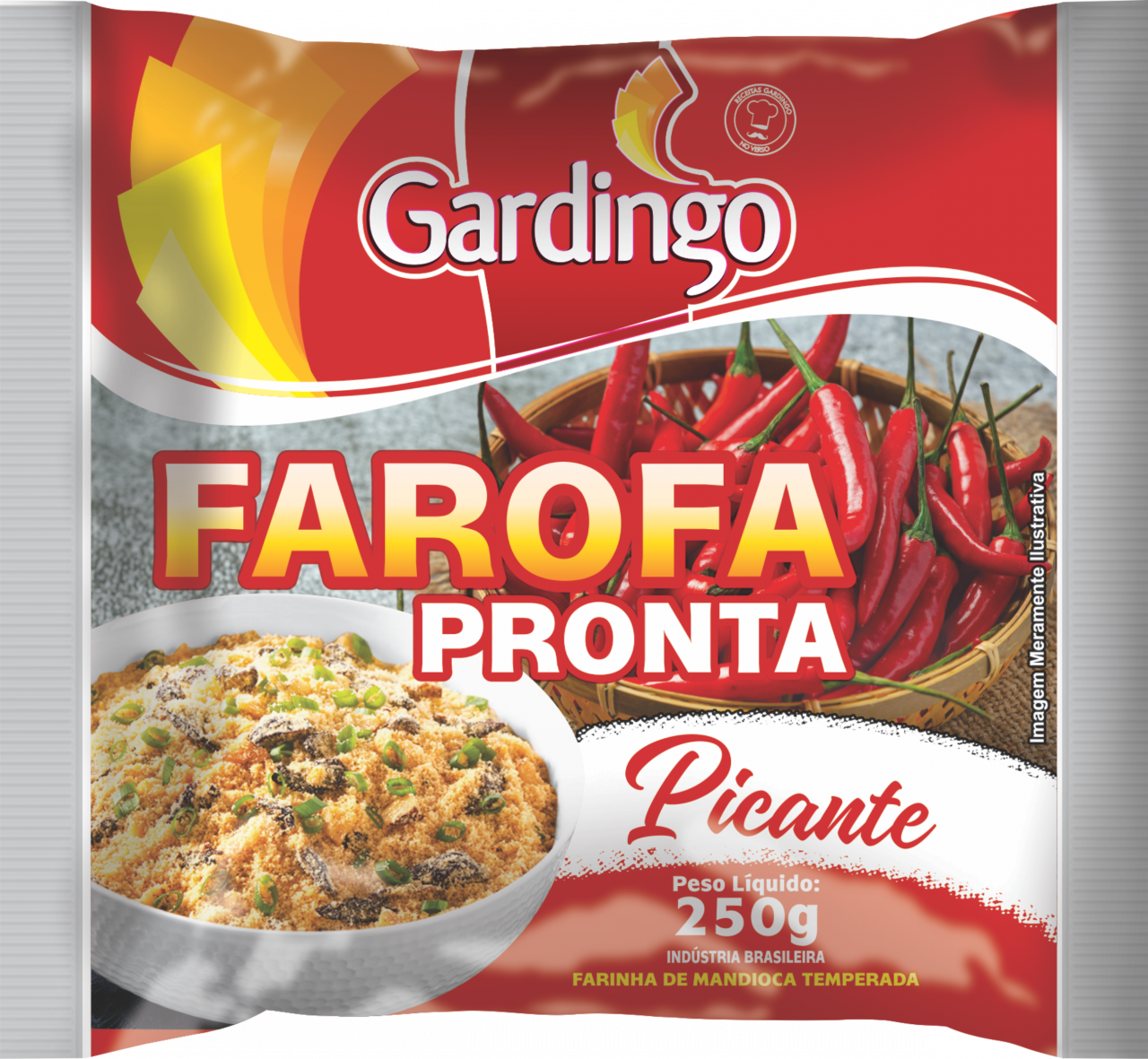 imagem de FAROFA GARDINGO MANDIOCA 250G PICANTE