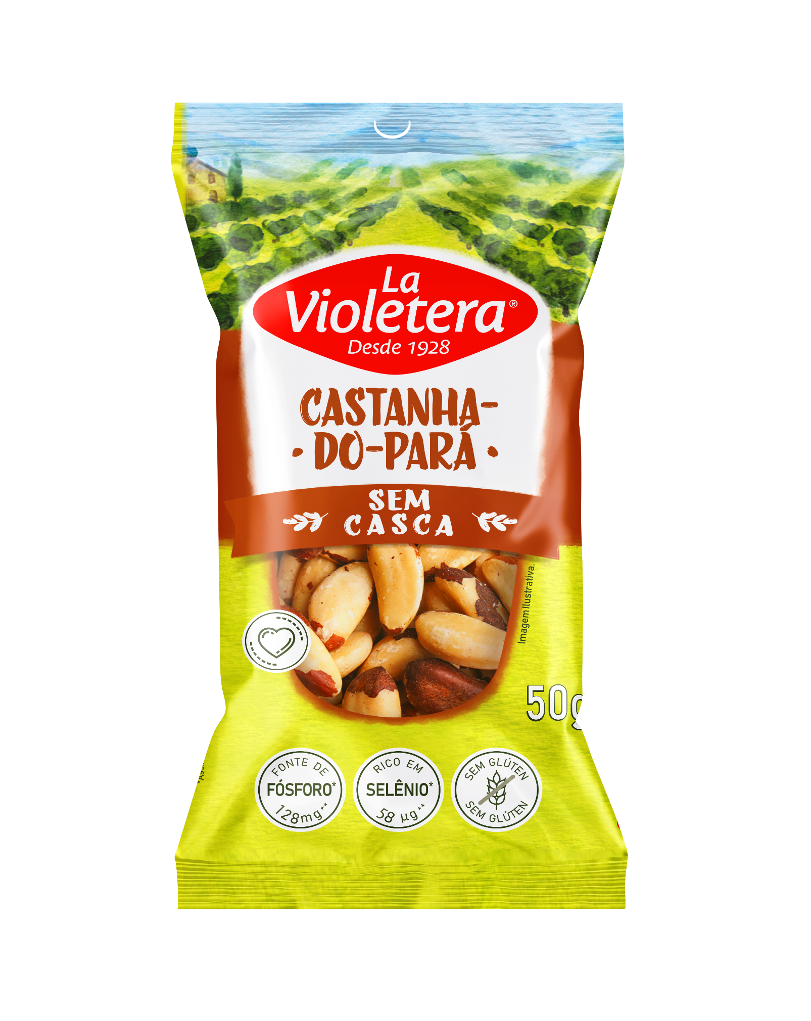 imagem de CASTANHA PARÁ SEM CASCA LA VIOLETERA 50G