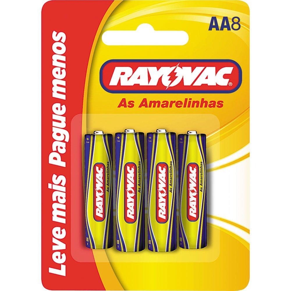 imagem de PILHA RAYOVAC PALITO AMARELA LV+PG- C/8UN