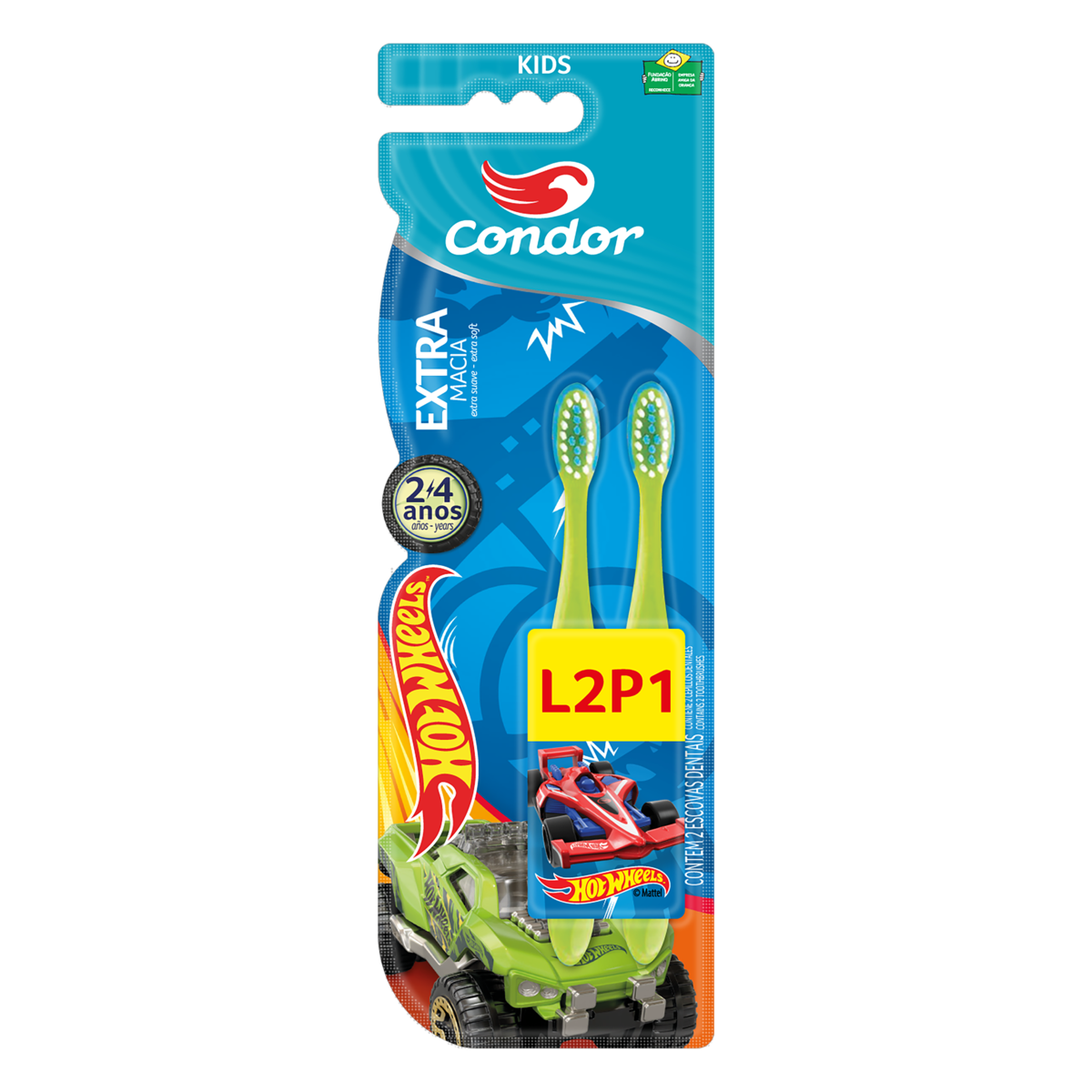 imagem de ESCOVA DENTAL CONDOR KIDS L2P1 LR 82673