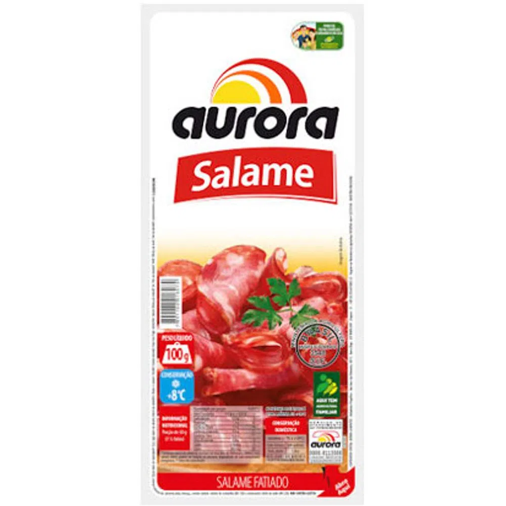 imagem de SALAME AURORA FATIADO 100G