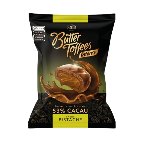 imagem de BALA ARCOR BUTTER TOFFEE 500G 53% PISTACHE INTENSE