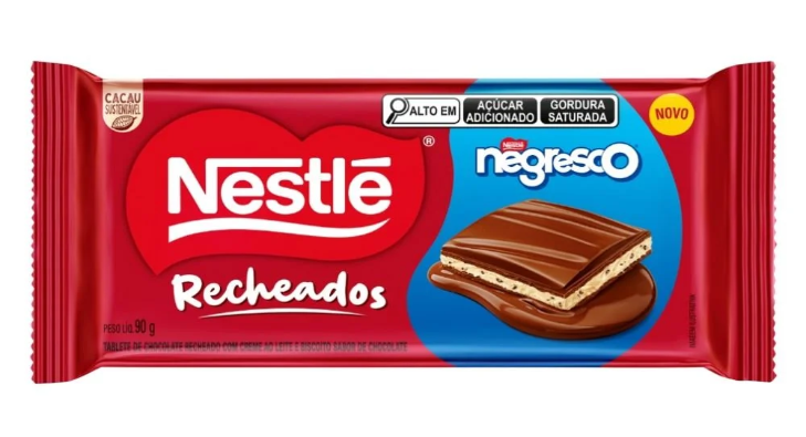 imagem de CHOCOLATE NESTLÉ RECHEADO 90G NEGRESCO