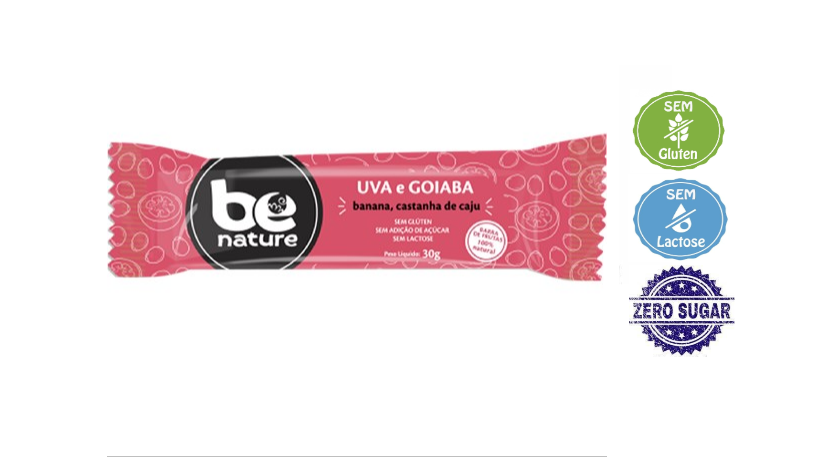 imagem de BARRA FRUTA BE NATURE GOIABA UVA 30G