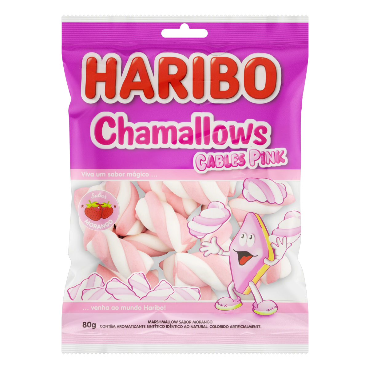 imagem de CHAMALLOWS HARIBO CABLES PINK 70G