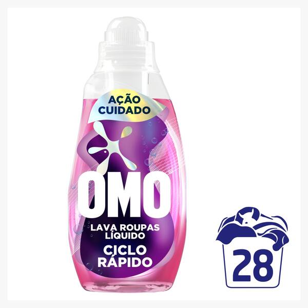 imagem de LAVA ROUPAS OMO 1,4L CICLO RAP AÇÃO CUIDADO