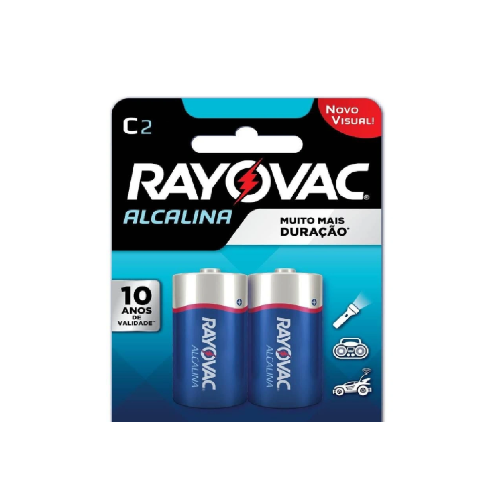 imagem de PILHA RAYOVAC ALCALINA MÉDIA C/2UN