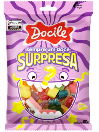 imagem de BALA DOCILE GELATINES 80G SURPRESA