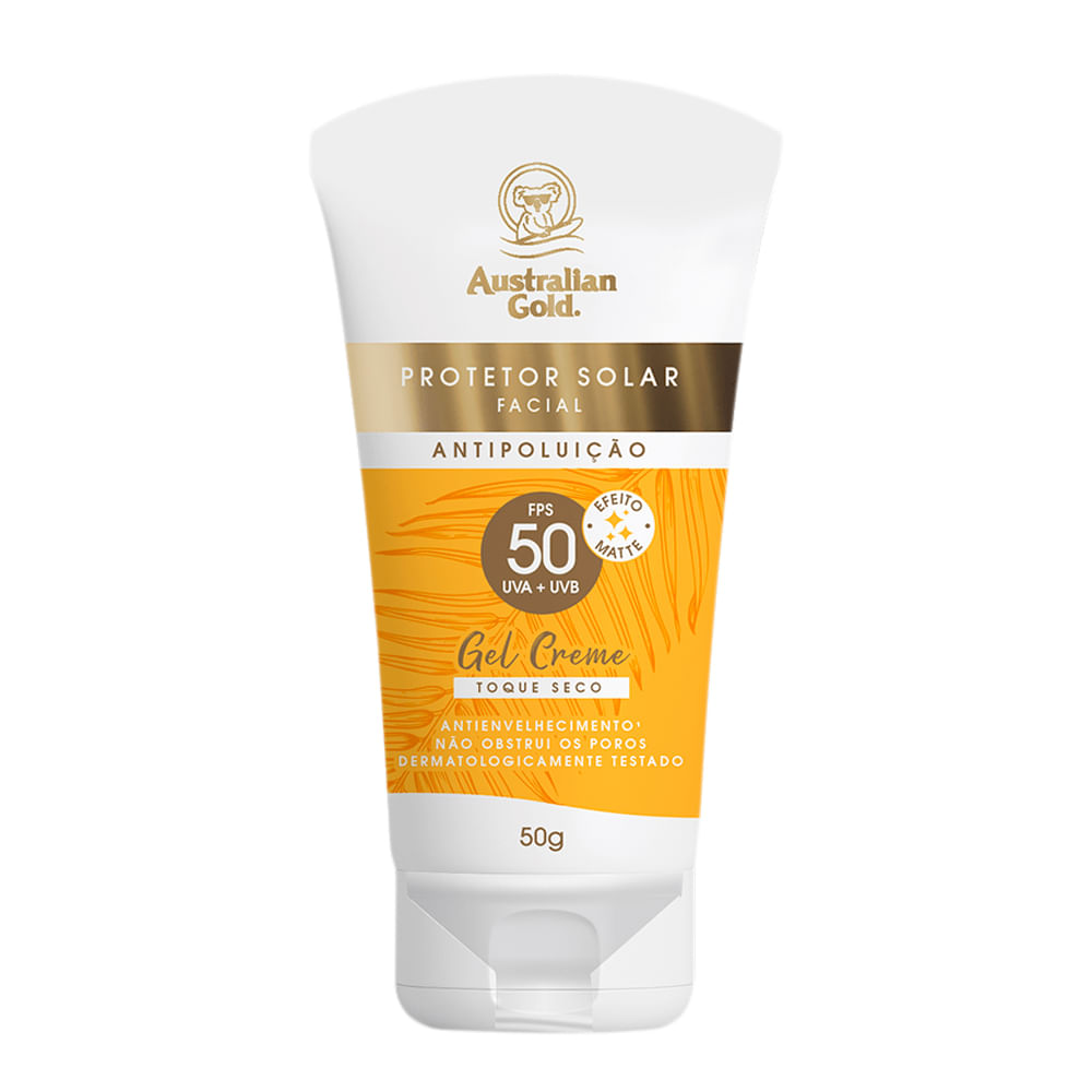 imagem de PROTETOR SOLAR AUSTRALIAN 50G GOLD FPS 50 FACIAL