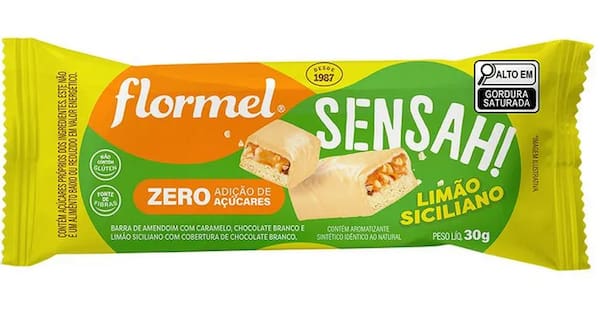 imagem de FLORMEL BARRA ZERO 30G SENSAH LIMÃO
