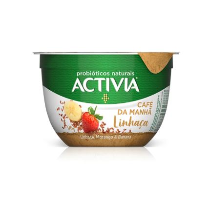 imagem de LEITE FERMENTADO ACTIVIA 170G C MANHÃ LINHAÇA MORANGO