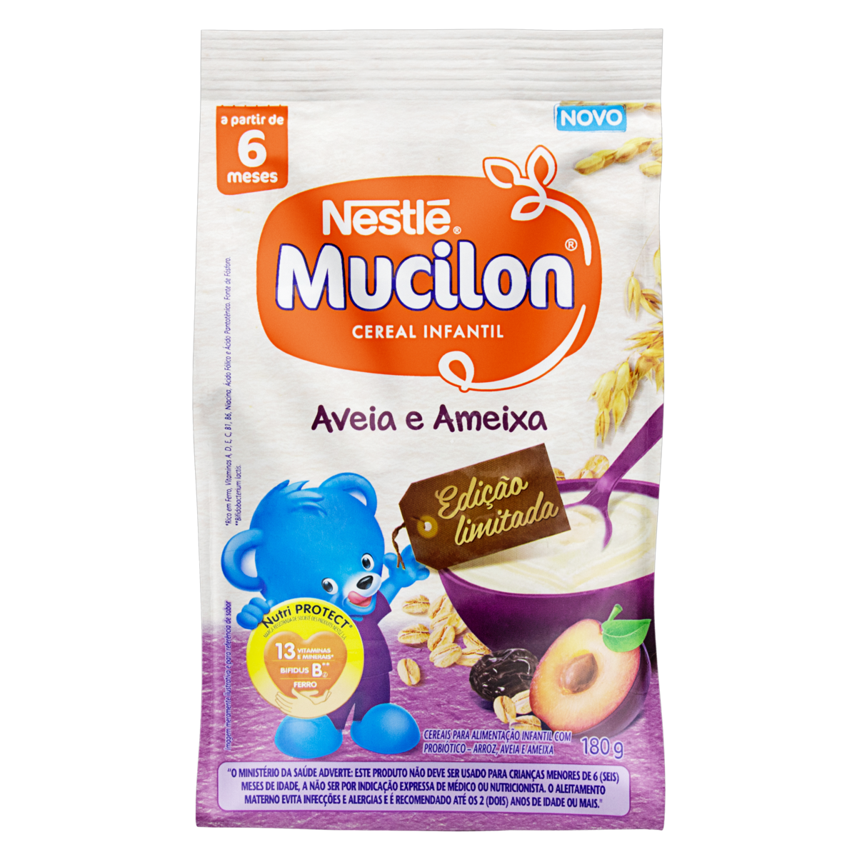 imagem de CEREAL INFANTIL MUCILON 180G AMEIXA  AVEIA