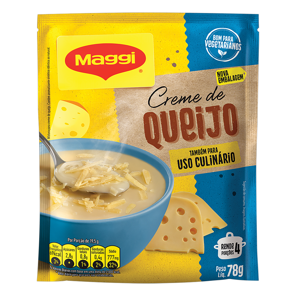 imagem de SOPA MAGGI CREME DE QUEIJO 78G