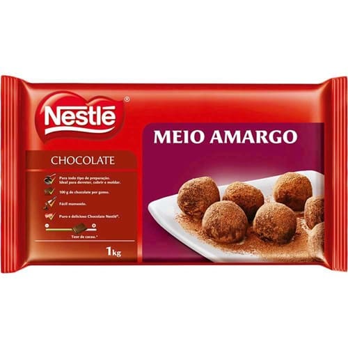 imagem de COBERTURA NESTLÉ 1KG CHOCOLATE MEIO AMARGADO