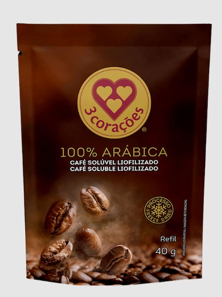 imagem de CAFÉ SOLÚVEL LIOFILIZADO 3 CORAÇÕES SACHÊ 40G REFIL