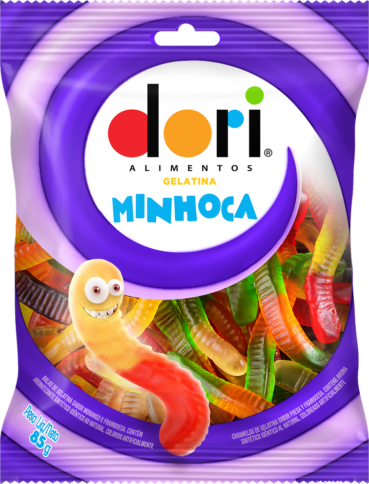 imagem de BALA DORI GELATINA MINHOCA 85G