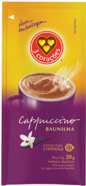 imagem de CAPPUCCINO 3 CORAÇÕES BAUNILHA 20G