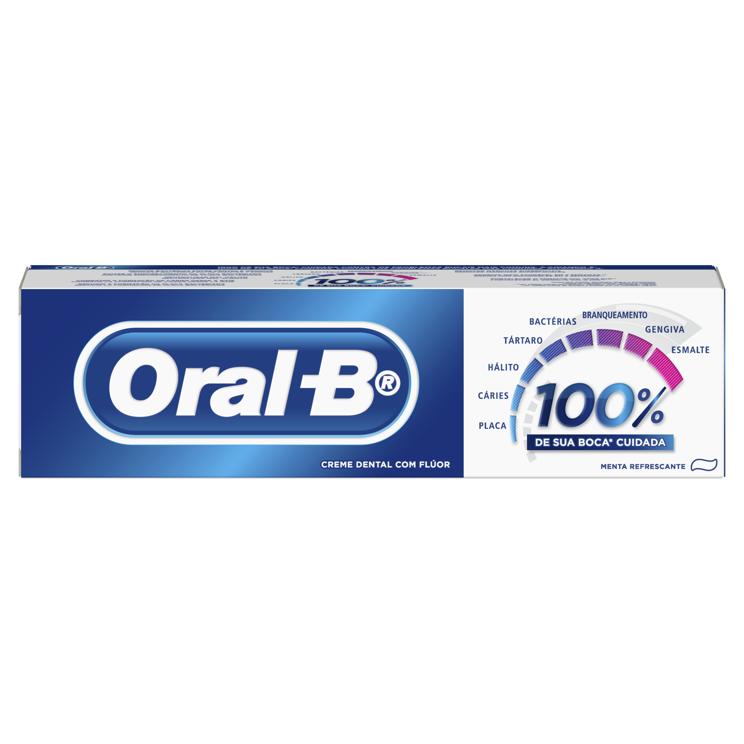 imagem de CREME DENTAL ORAL B 100% MENTA REFRESCANTE  70G