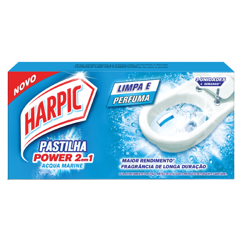 imagem de HARPIC PASTILHA ADESIVA 2 EM 1 37G MARINE