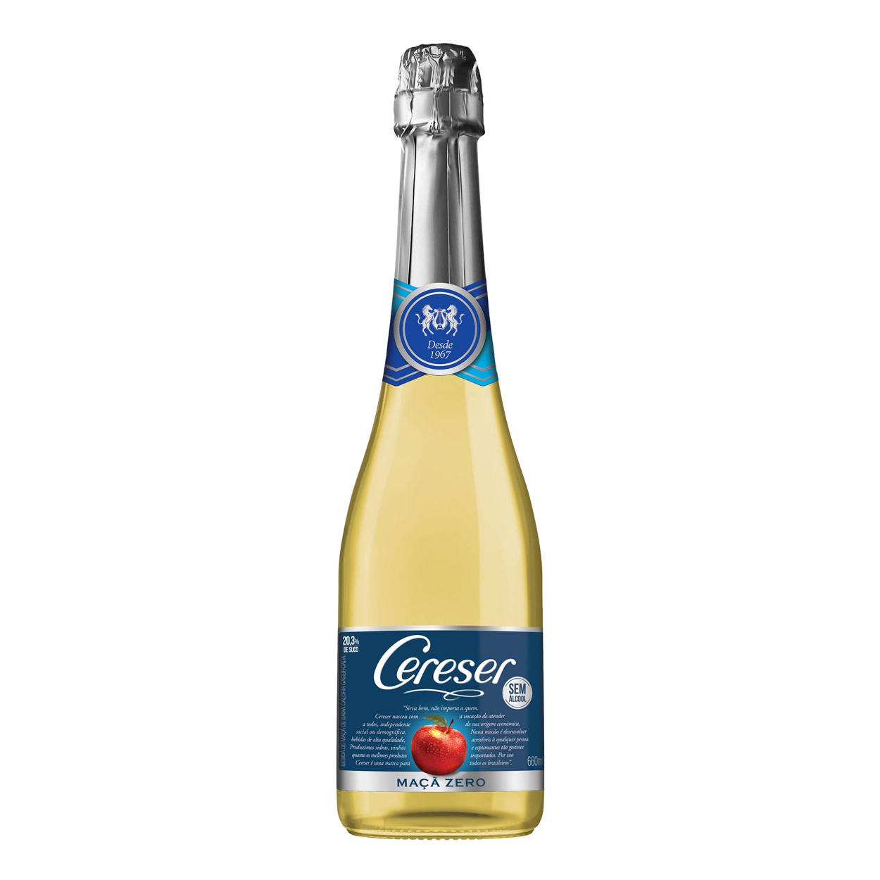 imagem de SIDRA CERESER MAÇÃ SEM ÁLCOOL GARRAFA 660ML