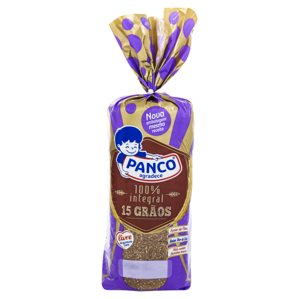 imagem de PÃO PANCO FORMA INTEGRAL 15 GRÃOS 500G