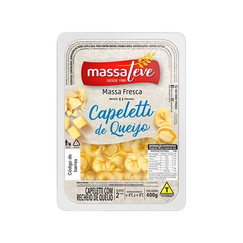 imagem de CAPELETTI QUEIJO MASSA LEVE 400G