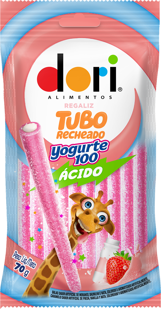 imagem de BALA DORI REGALIZ TUBO YOGURTE 100 ÁCIDO 70G