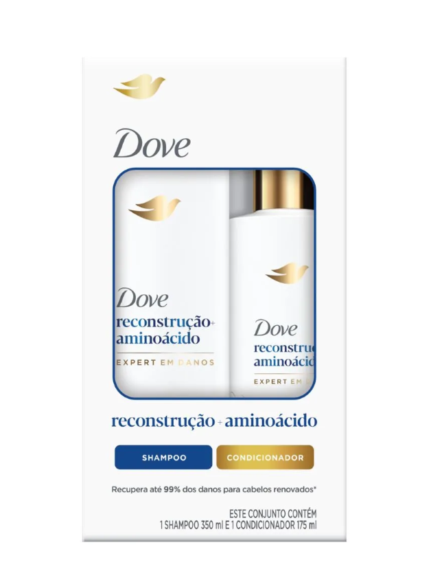 imagem de KIT DOVE SHAMPOO 350ML+COND 175ML RECONT/ AMINOACID