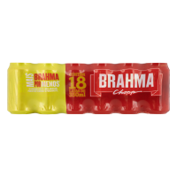 imagem de CERVEJA PILSEN BRAHMA LATA 350ML CX18 UNIDADES