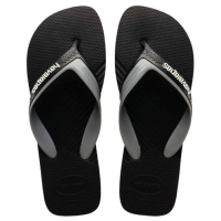 imagem de SANDÁLIA HAVAIANAS DUAL 39 40 PRETO/CINZA AÇO