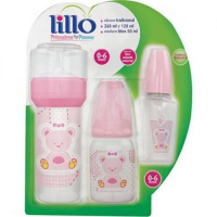 imagem de KIT LILLO 50/150/240ML PRIMEIROS PASSOS ROSA SIL