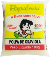 imagem de POLPA PAPA FRUTA 100G GRAVIOLA