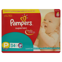 imagem de FRALDA DESCARTÁVEL PAMPERS SUPERSEC PACOTÃO P 34