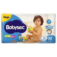 imagem de FRALDA DESCARTÁVEL BABYSEC ULTRA G.PINTADINHA MEGA  M C/38