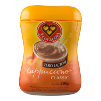 imagem de CAPPUCCINO 3 CORAÇÕES CLASSIC ZERO LACTOSE 180G