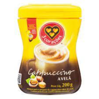 imagem de CAPPUCCINO SOLÚVEL AVELÃ 3 CORAÇÕES POTE 200G