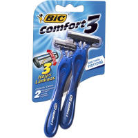 imagem de APARELHO BARBEAR BIC COMFORT 3 PELE NORMAL 2UN AZUL