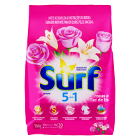 imagem de DETERGENTE PÓ SURF 5 EM 1 SANITIZANTE ROSAS E FLOR 1,6KG