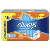 imagem de ABSORVENTE ALWAYS COM ABAS SUPER PROT 16UN SEC BÁSICO