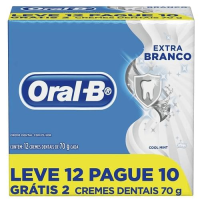 imagem de CREME DENTAL ORAL B EXTRA BRANCO 70G