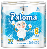 imagem de PAPEL HIGIÊNICO PALOMA COM 8 NEUTRO