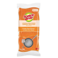 imagem de ESPONJA SCOTCH BRITE NÃO RISCA LIMP DELICADA LARANJA