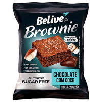 imagem de BROWNIE BELIVE ZERO 40G CHOCO/COCO